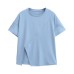 Split loose T-shirt for women