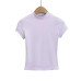 Half high neck tight short sleeved T-shirt