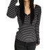 Simple Fashion Striped Color Block Round Neck Basic Long Sleeve Slim Fit Versatile Slimming Casual Short Top Simple Fashion Striped Color Block Round Neck Basic Long Sleeve Slim Fit Versatile Slimming Casual Short Top