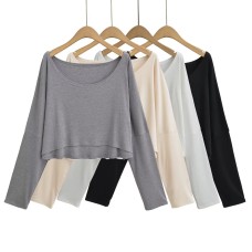 One collar casual top short top