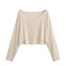 One collar casual top short top