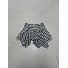 Lover's Memory Street Style Gray Striped Irregular Low Waist Skirt Slimming Casual Versatile Short Skirt