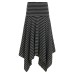 Lover's Memory Street Style Gray Striped Irregular Low Waist Skirt Slimming Casual Versatile Short Skirt