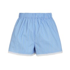 Vacation Style Simple Basic Light Striped Elastic Tied Casual Shorts for Girls Loose Slimming Versatile Hot Pants