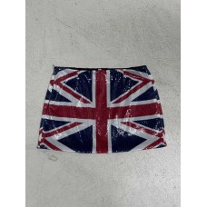 INS Style Personality National Flag Print Sequin Decoration Low Waist Bodycon Skirt Sexy Fitted Short Skirt