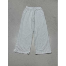 Hollow Texture Jacquard Casual Pants Comfortable Lightweight Pure Color Elastic Waist Loose Trousers