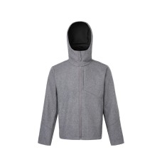 Commuting Warm Hooded Wool Blend Softshell Jacket for Men and Women