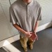 Men's Casual Henley Collar Waffle Texture Short Sleeve T-Shirt