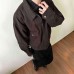 Barn Style Lapel Zipper Spring Men's Boxed Short Wide Jacket