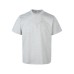 Splicing Designer Unique Button Round Neck Casual Short Sleeve Top