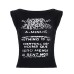Street Style One-Shoulder Letter Print Semi-Sheer Short Crop Top Vacation Style Belly-Baring Knit Top