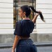 Street Style Quick-Dry Breathable Mesh V-Neck Sports Top Biker Spicy Girl High-Waist Short Casual Printed Top Street Style Quick-Dry Breathable Mesh V-Neck Sports Top Biker Spicy Girl High-Waist Short Casual Printed Top