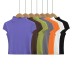 Half high collar patchwork bag sleeves with exposed navel top