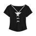 Fake two lace short sleeved T-shirts for women