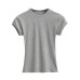Small round neck slim fit short sleeved top