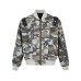 Functional Structured Camouflage Jacket with Shoulder Strap Design Vintage Denim Jacket
