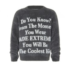 Letter Clean Fit Lazy High Vibe Knitted Sweater Unisex