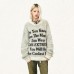 Letter Clean Fit Lazy High Vibe Knitted Sweater Unisex