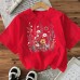 Floral Cotton Women's Short Sleeve Fashion INS Top American Style New Arrival