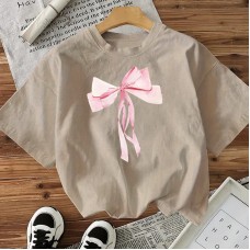 Bowknot Southeast Asian Cotton Women's Short Sleeve Fashion INS Top