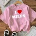 Heart-shaped Cotton Women's Short Sleeve Fashion INS Top American Style New Arrival