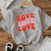 Heart-shaped Cotton Women's Short Sleeve Fashion INS Top American Style New Arrival