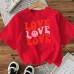 Heart-shaped Cotton Women's Short Sleeve Fashion INS Top American Style New Arrival