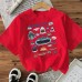 Shark Ocean Animal Cotton Women's Short Sleeve Fashion INS Top American Style New Arrival