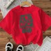 Strawberry  Cotton Women's Short Sleeve Fashion INS Style Top American Trendy New Arrival