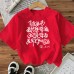 Cotton Women's Short Sleeve Fashion INS Style Top American Trendy New Arrival