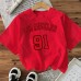 Cotton Women's Short Sleeve Fashion INS Style Top American Trendy New Arrival