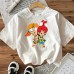 Strawberry Cotton Women's Short Sleeve Fashion INS Style Top American Trendy New Arrival