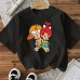 Strawberry Cotton Women's Short Sleeve Fashion INS Style Top American Trendy New Arrival