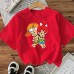 Strawberry Cotton Women's Short Sleeve Fashion INS Style Top American Trendy New Arrival