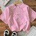 Cotton Women's Short Sleeve Fashion INS Style Top American Trendy New Arrival