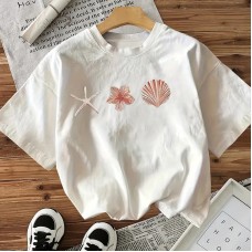 Cotton Women's Short Sleeve Fashion INS Style Top American Trendy New Arrival Cotton Women's Short Sleeve Fashion INS Style Top American Trendy New Arrival
