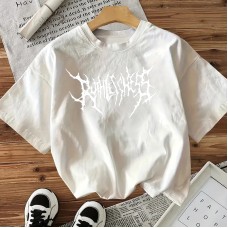 Cotton Women's Short Sleeve Fashion INS Style Top American Trendy New Arrival Cotton Women's Short Sleeve Fashion INS Style Top American Trendy New Arrival