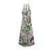 Hanging neck and exposed back floral suspender long dress