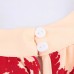 Vacation style loose neck printed dress for women