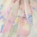 Round neck long sleeved layered decorative printed dress for women