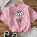 Floral American Style Cotton Women's Short Sleeve Fashion Ins Style Top