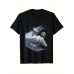 Approval Drop Shipping Women's Short Sleeve European and American Starry Sky Round Neck Top