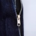 U-neck sleeveless denim suspender with side zipper dress for women