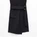 Round neck sleeveless waist with waistband patchwork jumpsuit for women
