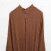 Half high collar long sleeved belt layered dress for women
