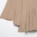Round neck long sleeved tied A-line chiffon short skirt dress for women