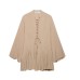 Round neck long sleeved tied A-line chiffon short skirt dress for women
