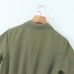 Flip collar short sleeved single breasted shirt dress for women