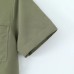 Flip collar short sleeved single breasted shirt dress for women