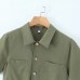 Flip collar short sleeved single breasted shirt dress for women